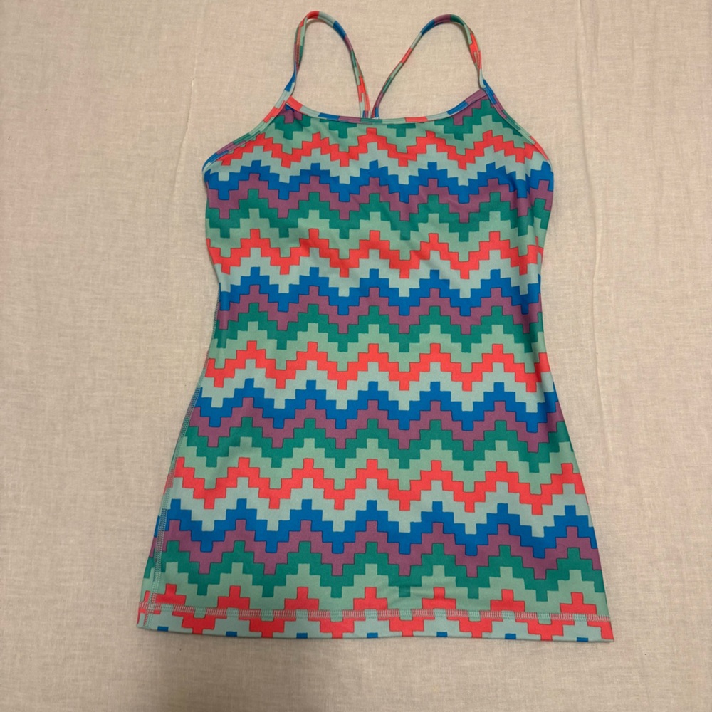Ivivva Girls Colorful Zig Zag Racerback Active Tank